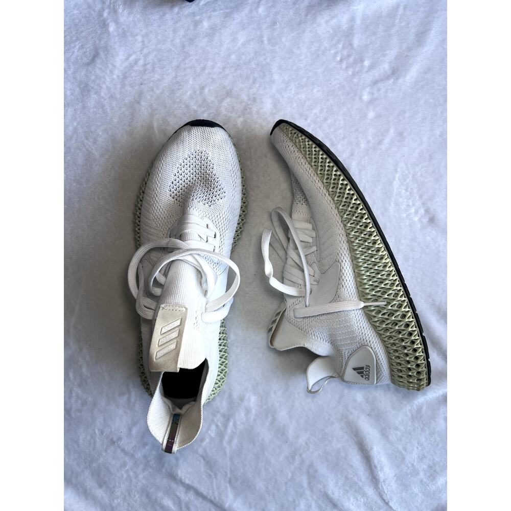 Adidas AlphaEdge 4D Reflective White/Green 3d Printed Bottom Sz 11 Mens Runners